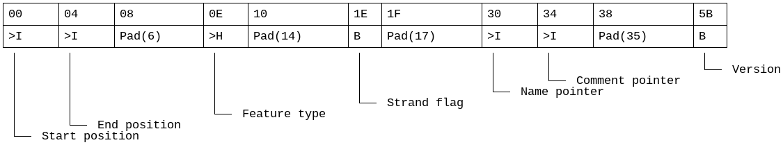 Structure of a Gck feature